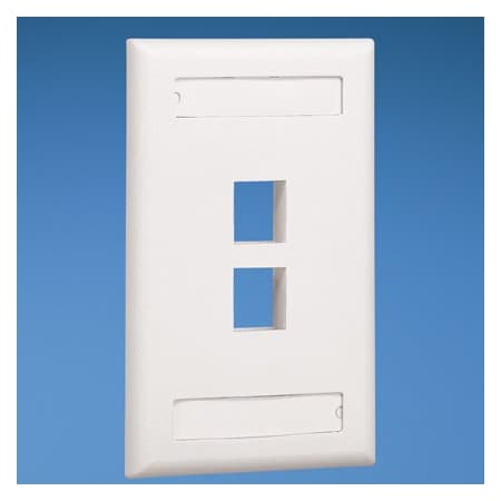 Panduit Flush Mount Screw-On Faceplates With Lab (10 Pack), 10PK NK2FBL